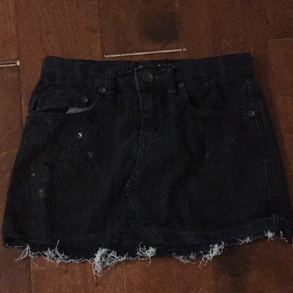 Denim black skirt